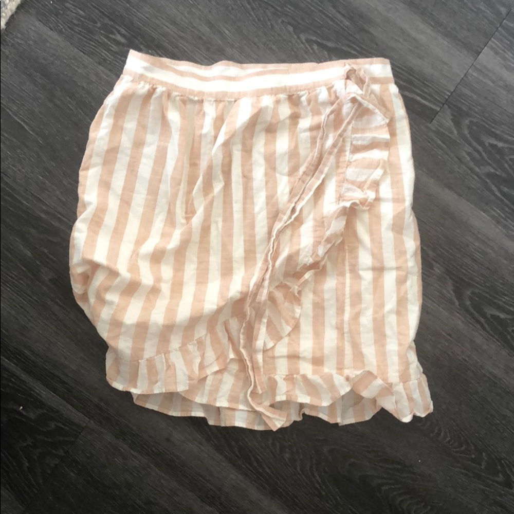 Jcrew ruffle striped mini skirt